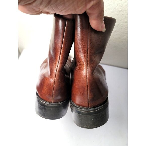 Brown Leather Durango Ankle Boots With Side Zipper size 10D - Picture 5 of 14